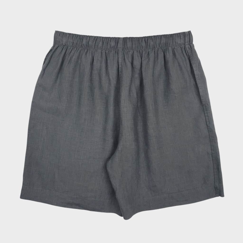 MARGARET HOWELL Men's Grey 100% Linen Elasticated Waist Shorts