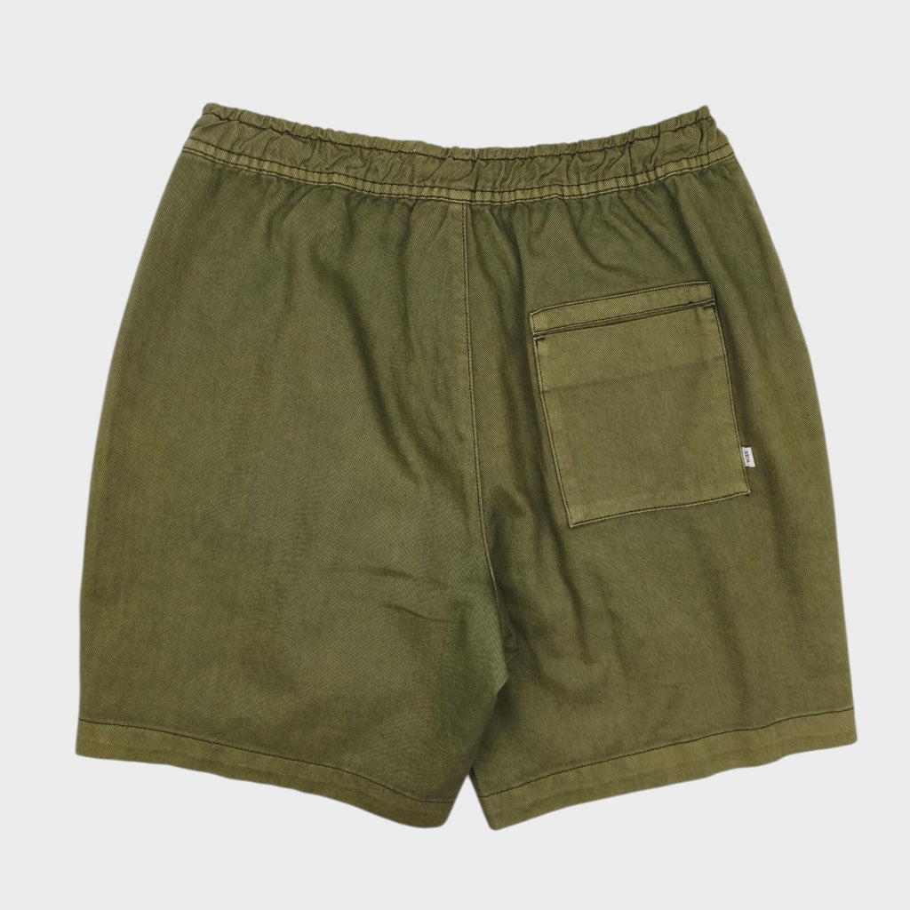 WAX LONDON Men's Olive Green Garment Dyed Sweat Shorts