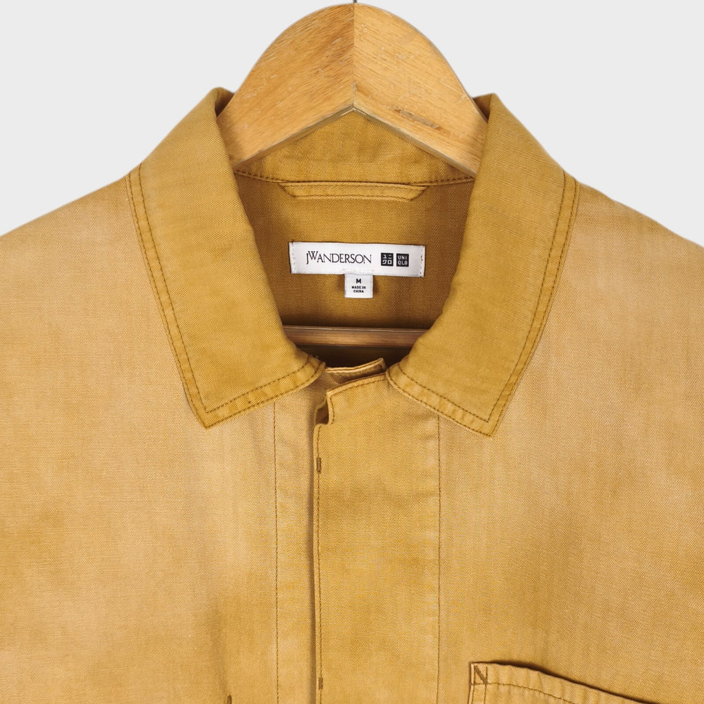 J.W. ANDERSON x UNIQLO Men's Washed Brown Embroidered Logo Chore Jacket