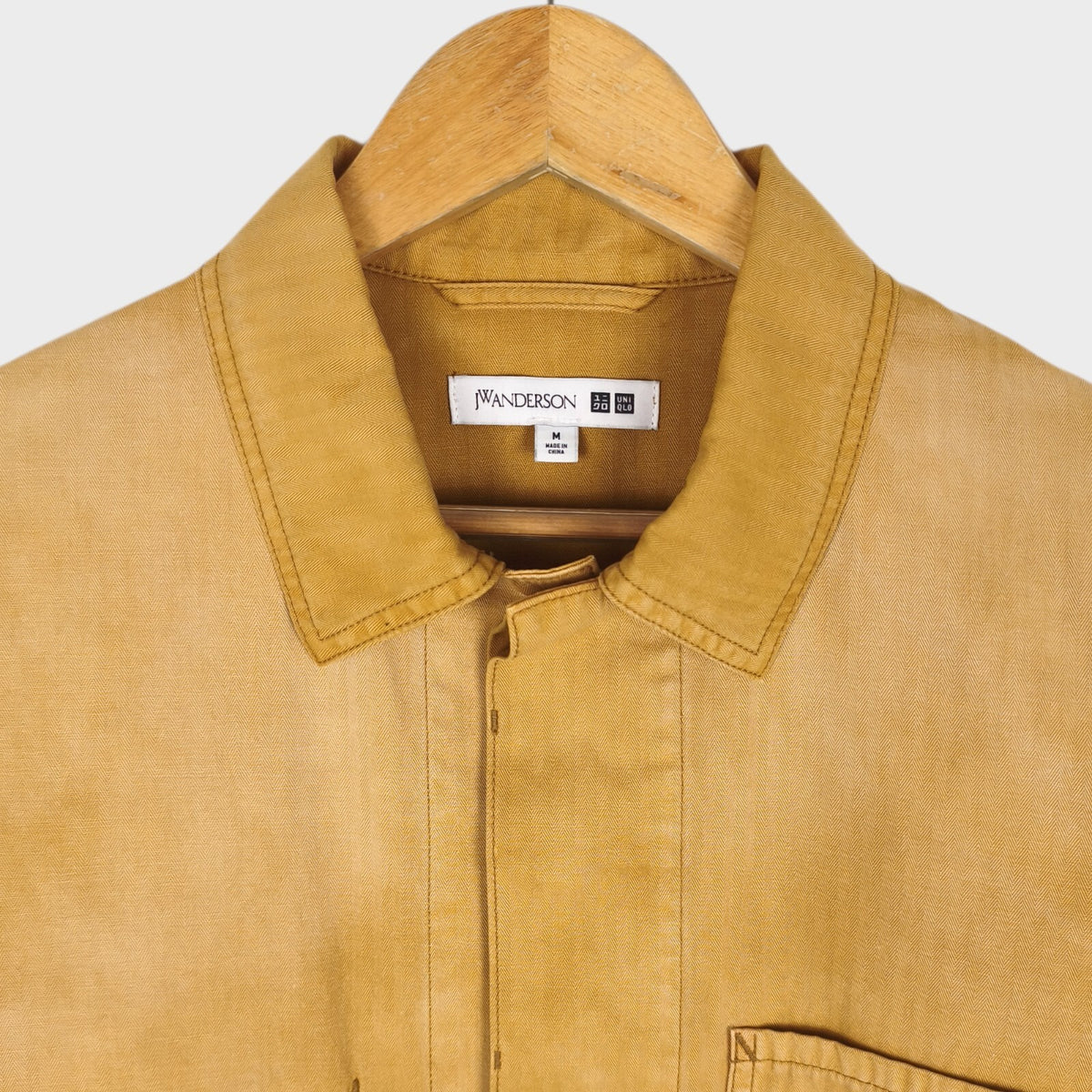 J.W. ANDERSON x UNIQLO Men's Washed Brown Embroidered Logo Chore Jacket