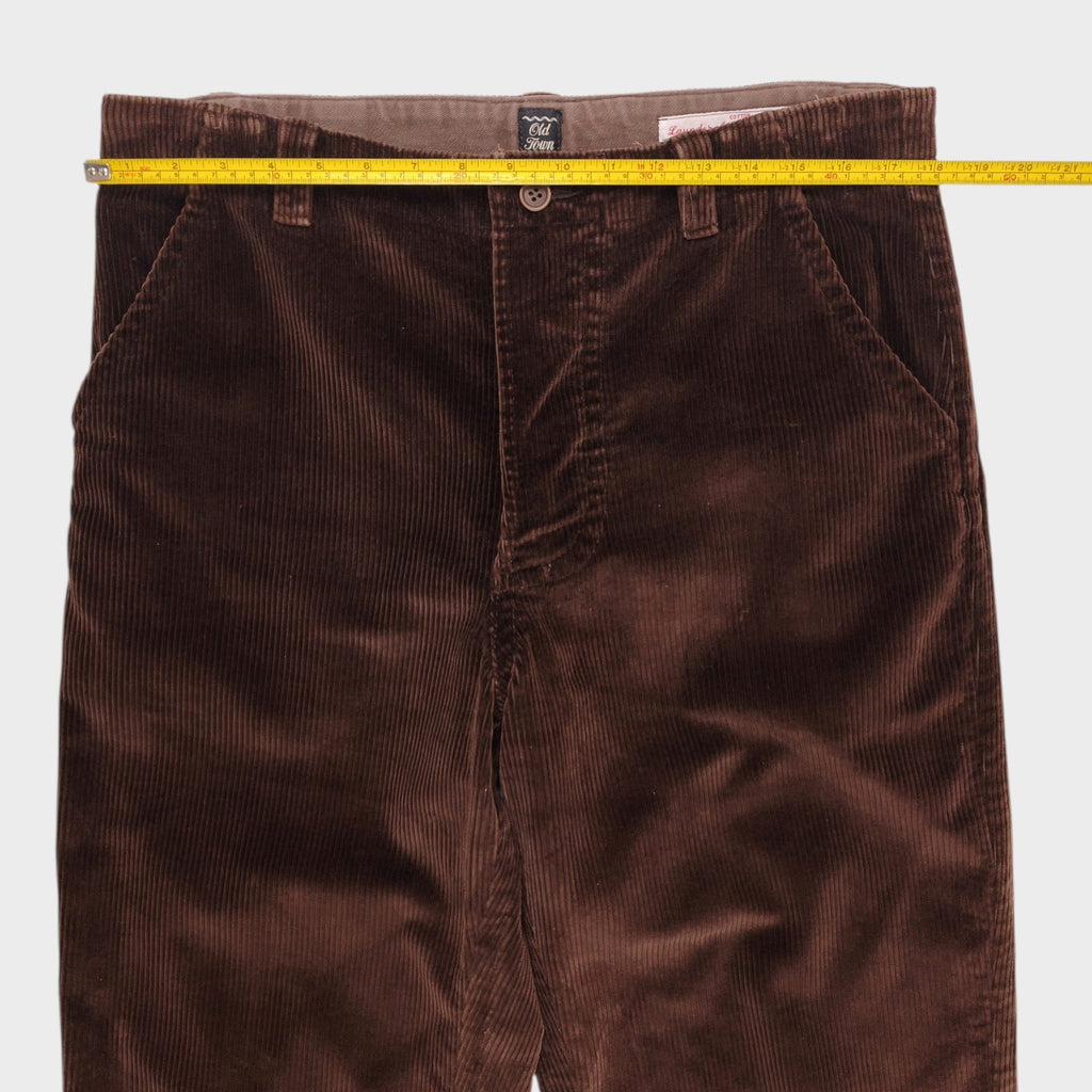 OLD TOWN Men's Brown Made in England Heavyweight Corduroy Trousers