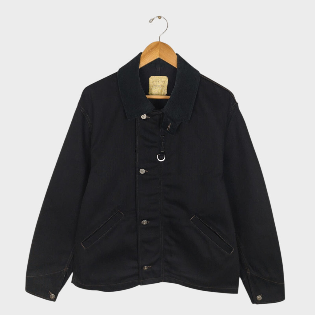 UNITED TOKYO Men's Made in Japan RAF MK3 Rigid Denim Flight Blouson Jacket