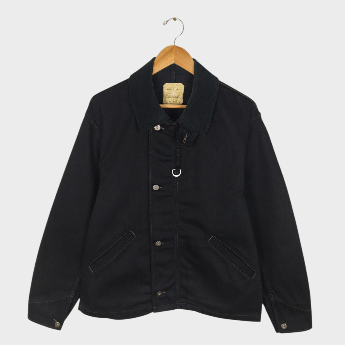 UNITED TOKYO Men's Made in Japan RAF MK3 Rigid Denim Flight Blouson Jacket