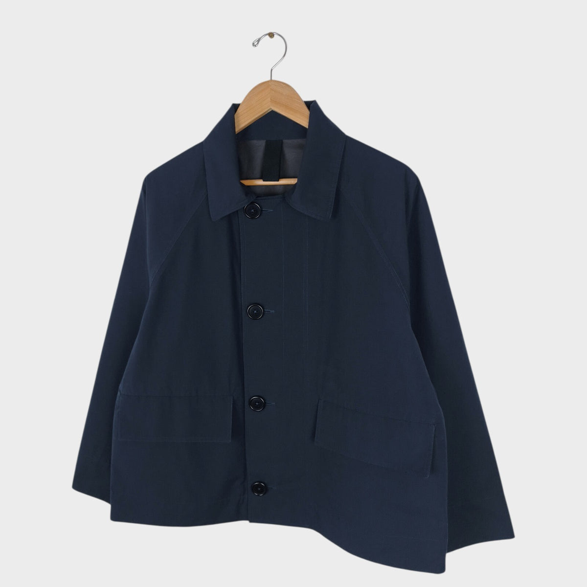 MHL MARGARET HOWELL Men's Navy Lightweight Waterproof Cotton/Linen Blouson Jacket