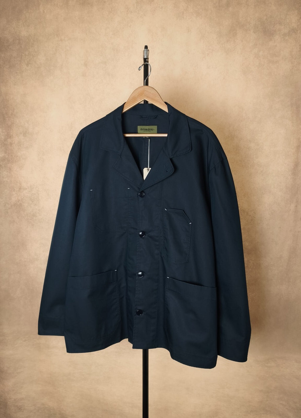 UNIFORM BRIDGE Men's Navy Coverall Chore Jacket