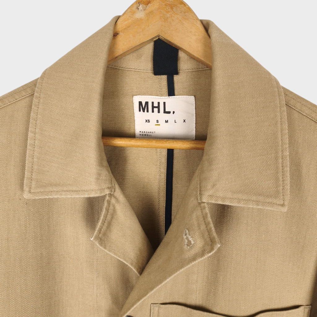 MHL MARGARET HOWELL Men's Beige Cotton Twill Chore Jacket