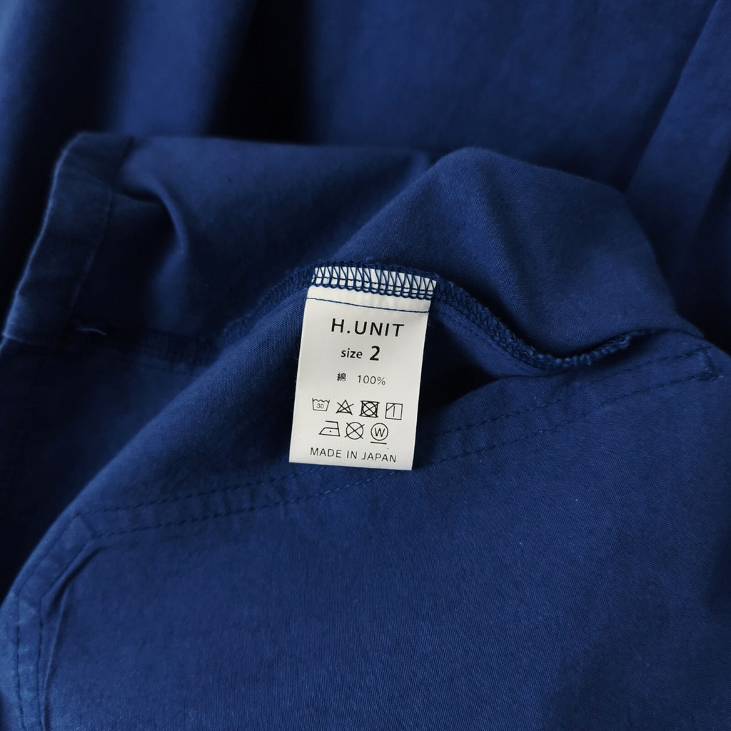 H.UNIT Men's Made in Japan Blue 100% Cotton Relaxed Fit Chore Jacket