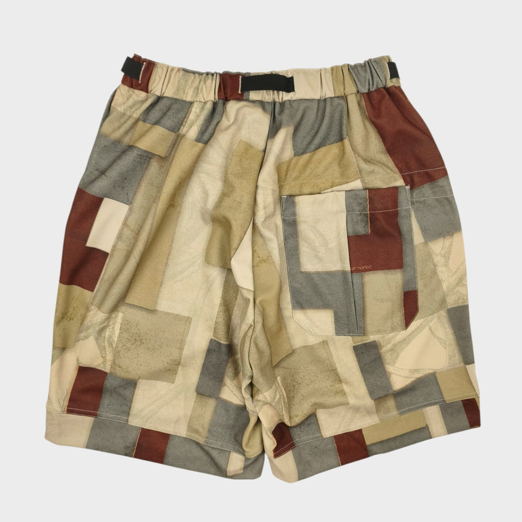 NORBIT BY HIROSHI NOZAWA Men's Geometric Print Aloha Shorts