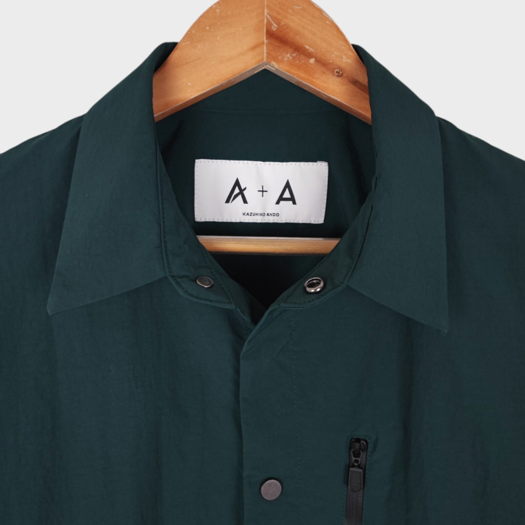 A+ TOKYO Men's Green Made in Japan Nylon Utility Jacket