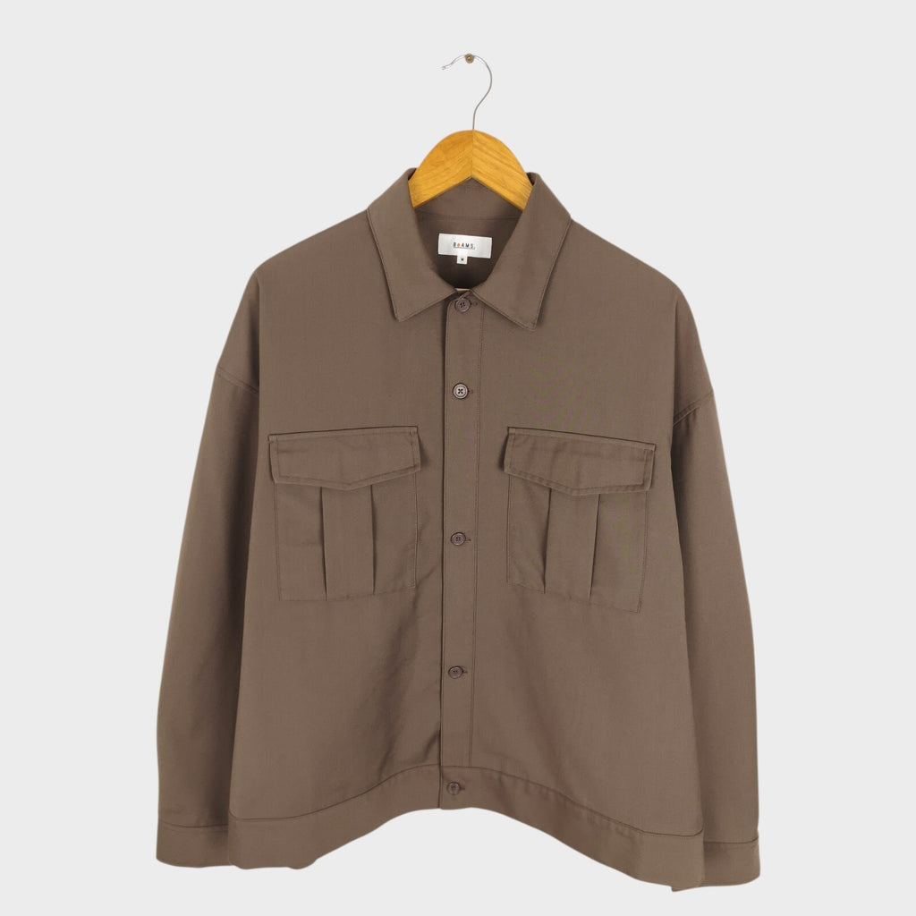 BEAMS Men's Taupe Relaxed Fit Blouson Jacket