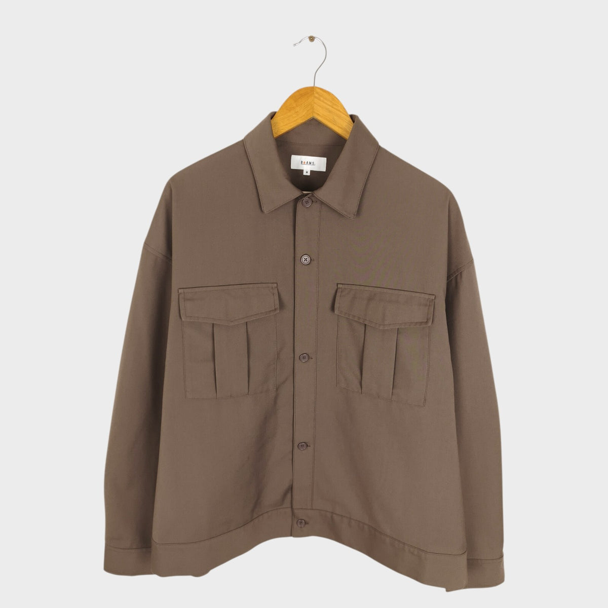 BEAMS Men's Taupe Relaxed Fit Blouson Jacket