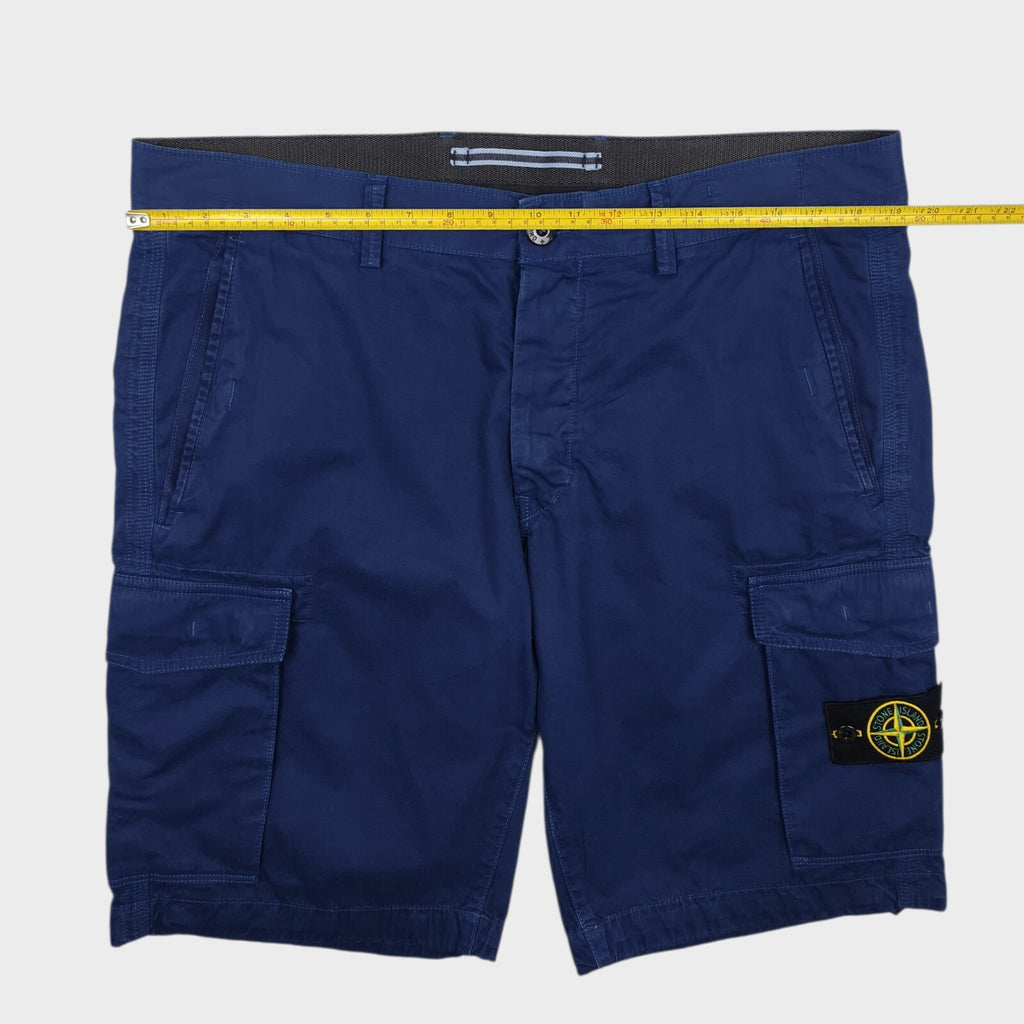 STONE ISLAND Men's Blue Garment Dyed Type SL Cargo Shorts