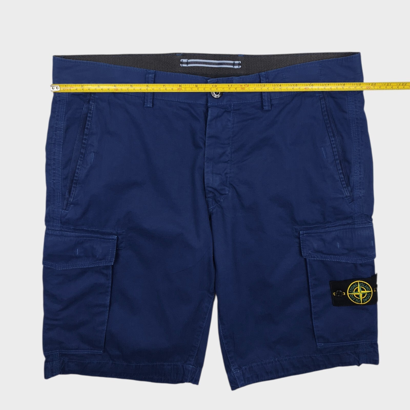 STONE ISLAND Men's Blue Garment Dyed Type SL Cargo Shorts