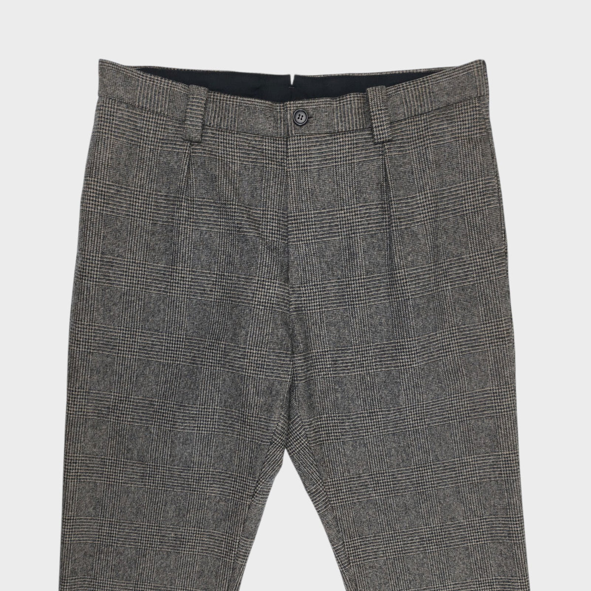 MARGARET HOWELL Men's Fox Brothers Grey Glen Check 100% Wool Trousers