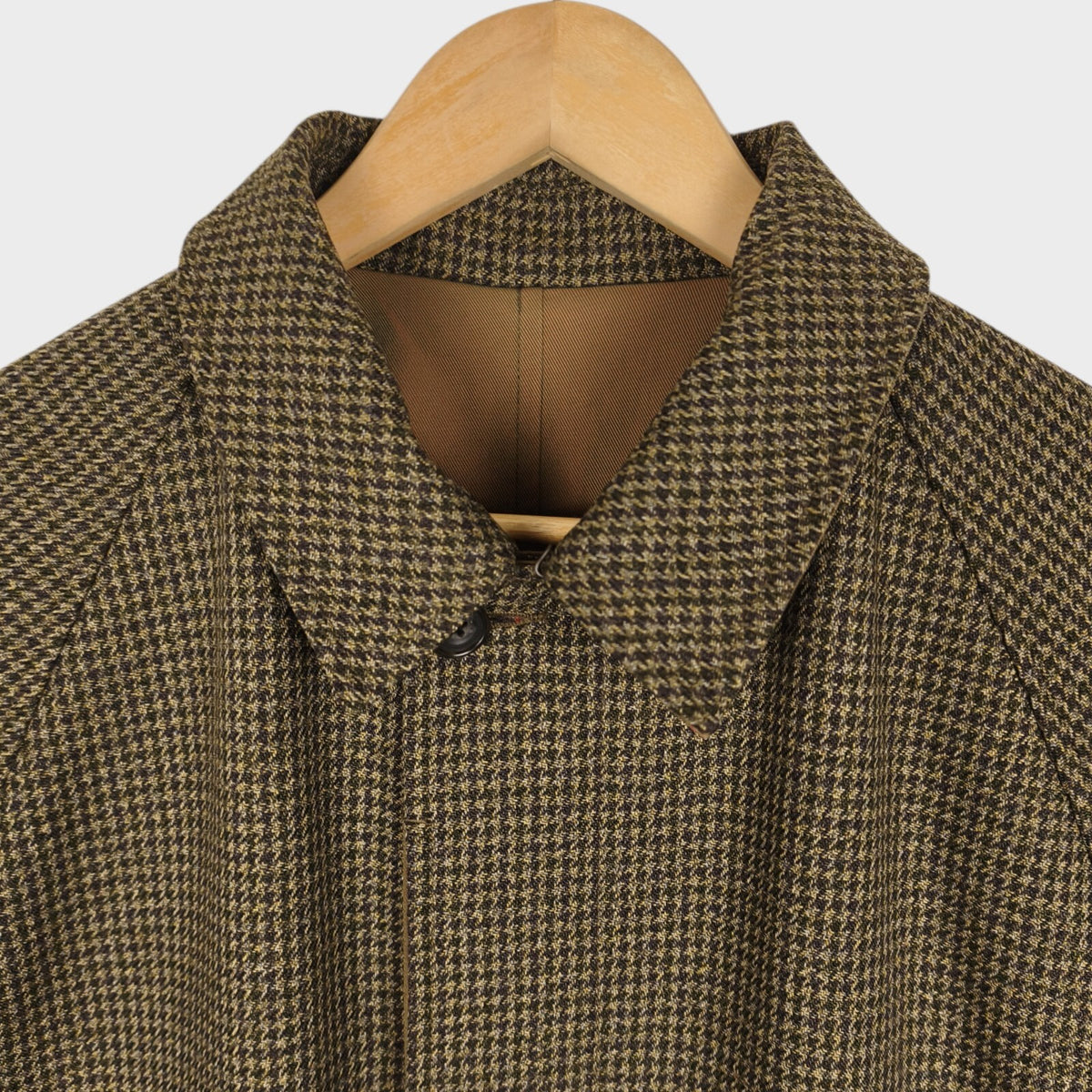 BEAMS PLUS Men's Dogtooth Heavyweight Reversible Balmacaan Coat