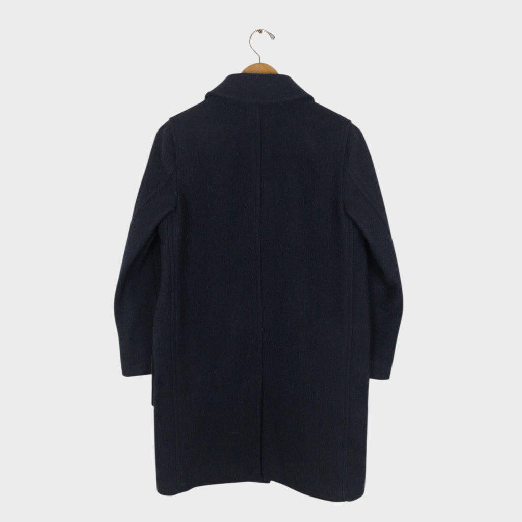 MHL MARGARET HOWELL Women's Navy Blue 100% Wool Coat