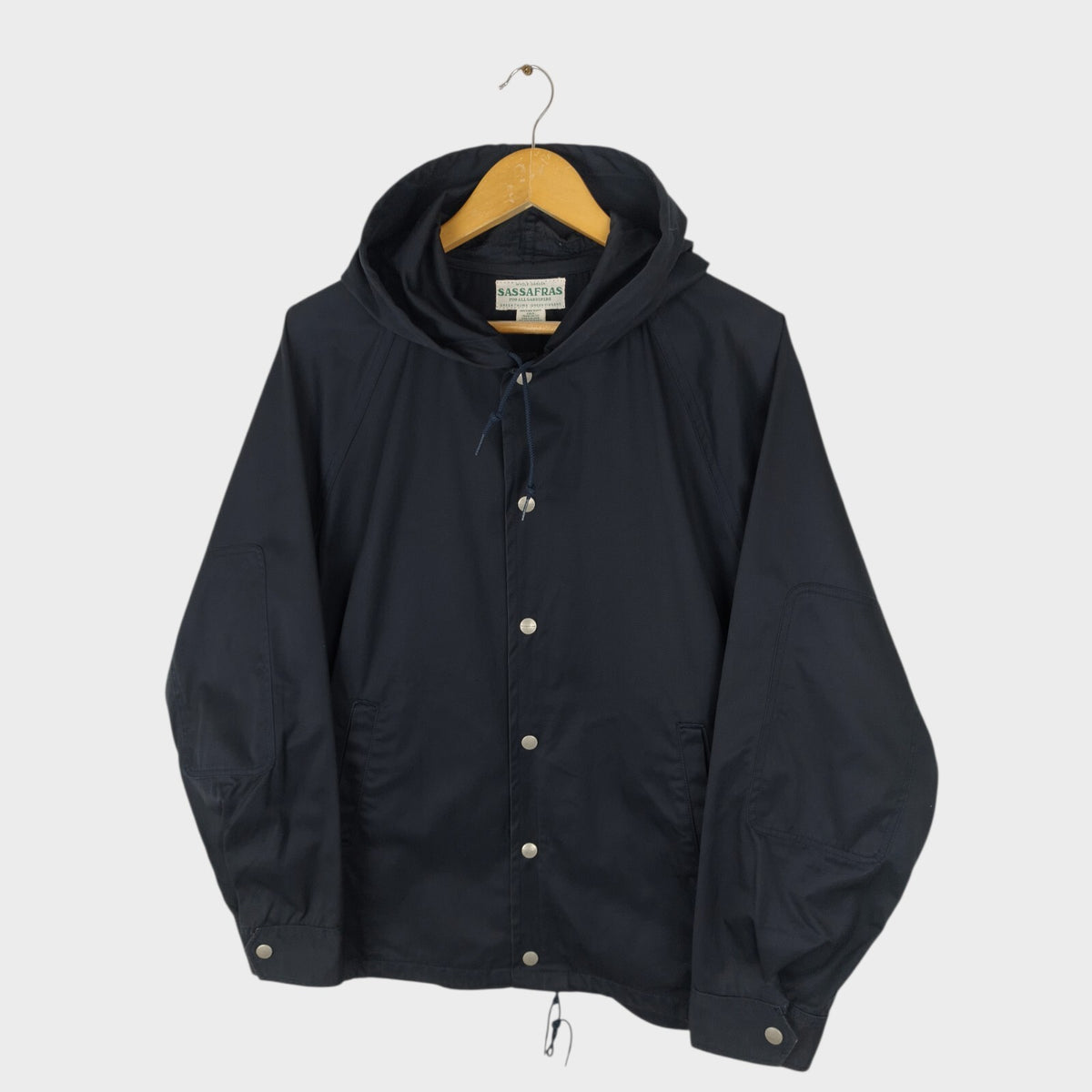 SASSAFRAS Men's Made in Japan Navy 100% Cotton Bud Breaker Jacket