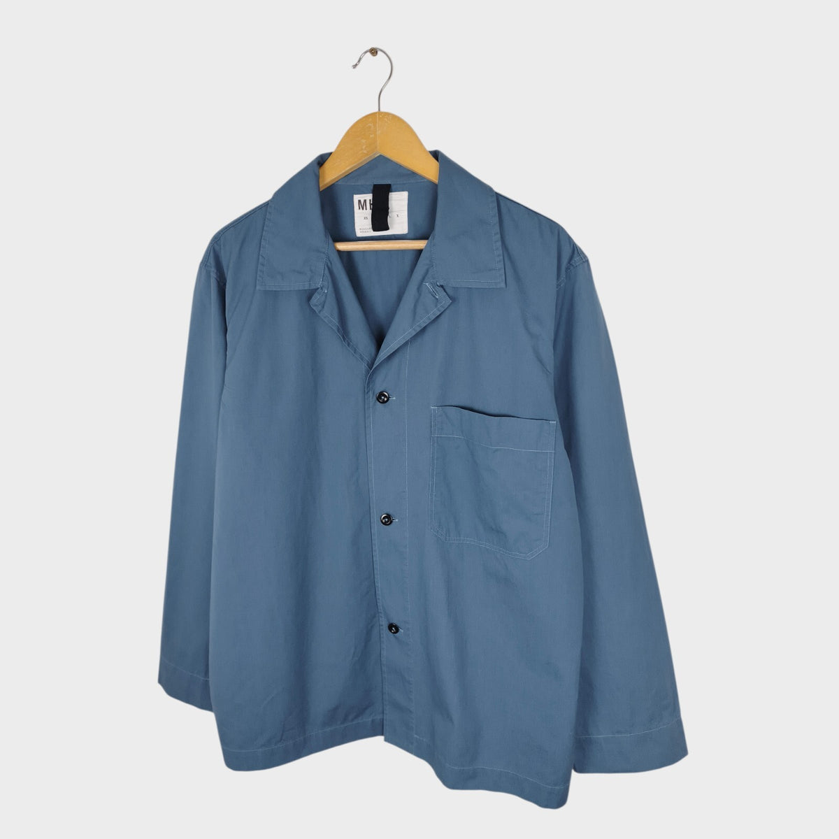 MHL MARGARET HOWELL Men's Blue Lightweight Cotton Overshirt