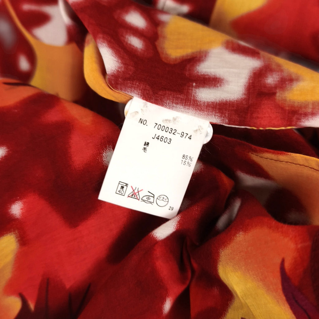 BLUE BLUE JAPAN Men's Made in Japan Autumn Maple Leaf Print Cotton/Wool Shirt