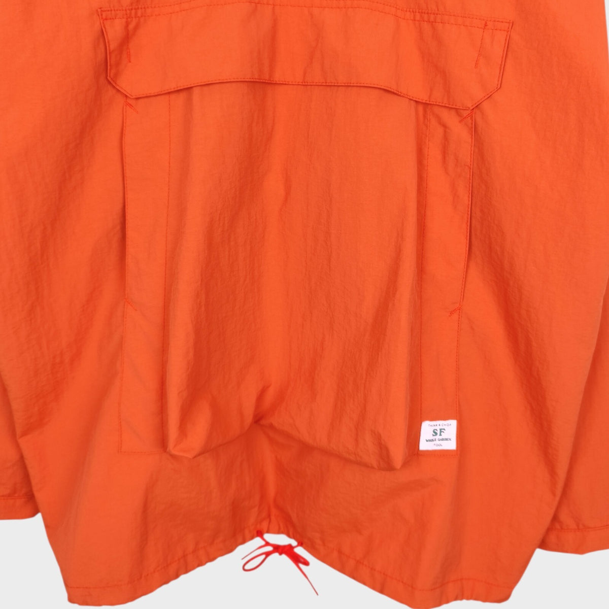 SASSAFRAS Men's Made in Japan Orange Digs Crew Armor Shell Bud Smock Jacket