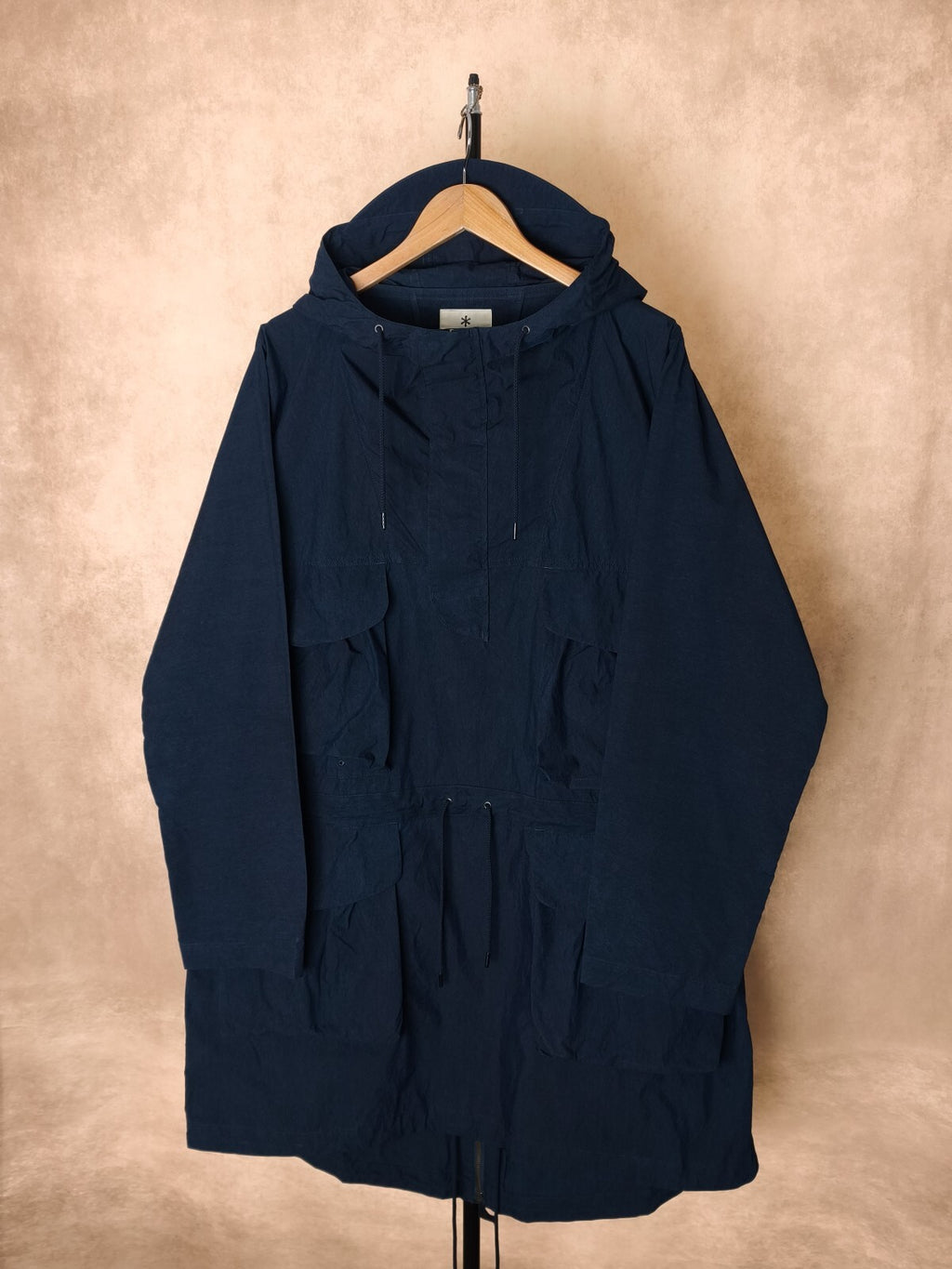 SNOW PEAK Men's Made in Japan Indigo Blue C/N Utility Pullover Parka Jacket