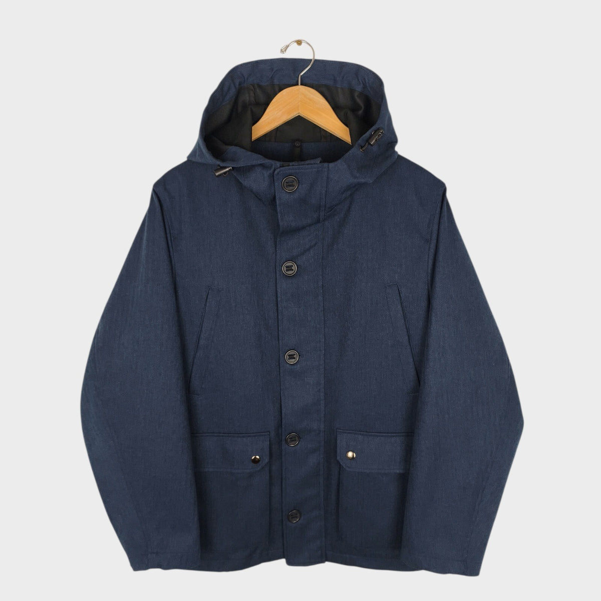 BEAMS B:MING Men's Navy Blue Waterproof Mountain Parka Jacket