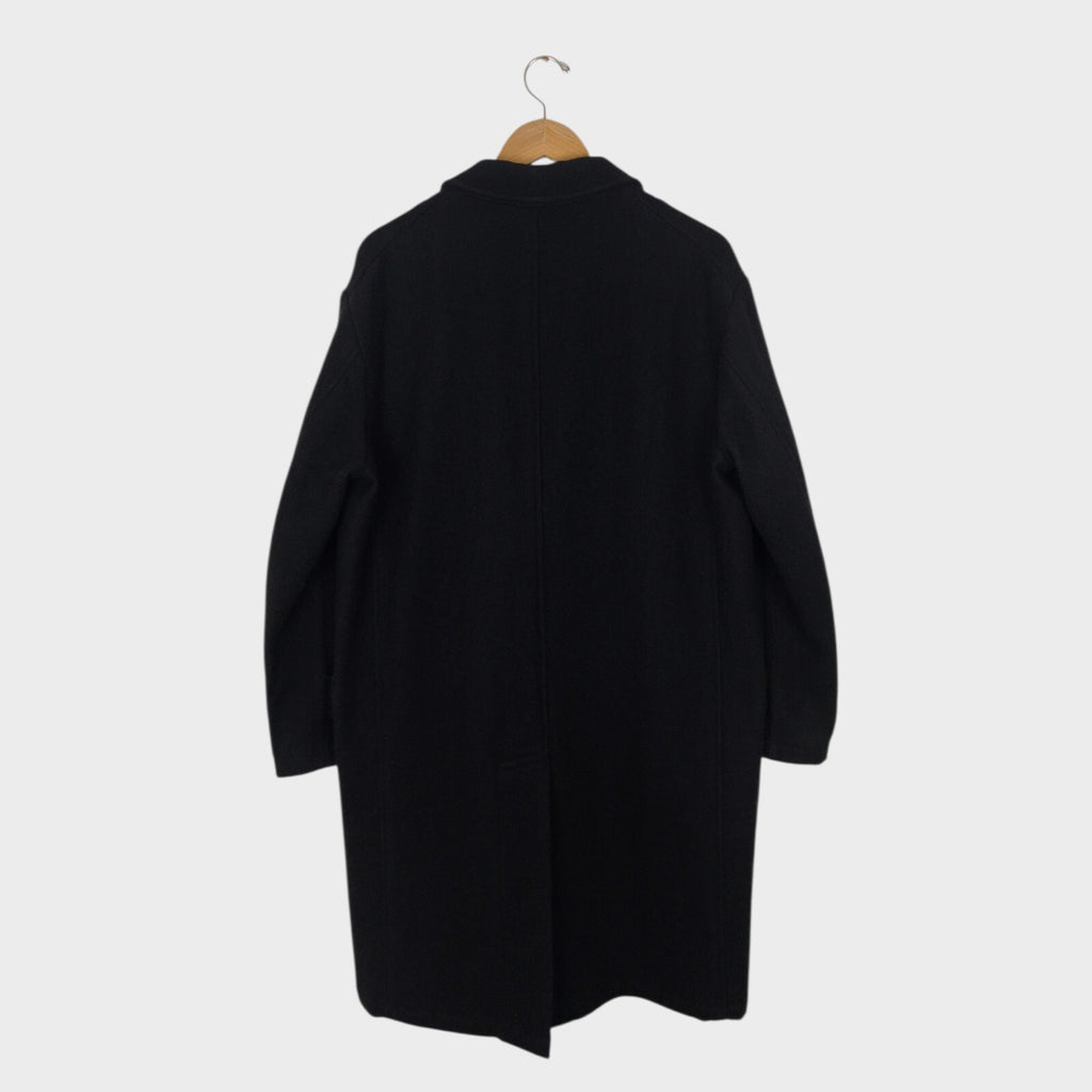 MHL MARGARET HOWELL Men's Black Heavyweight 100% Melton Wool Coat