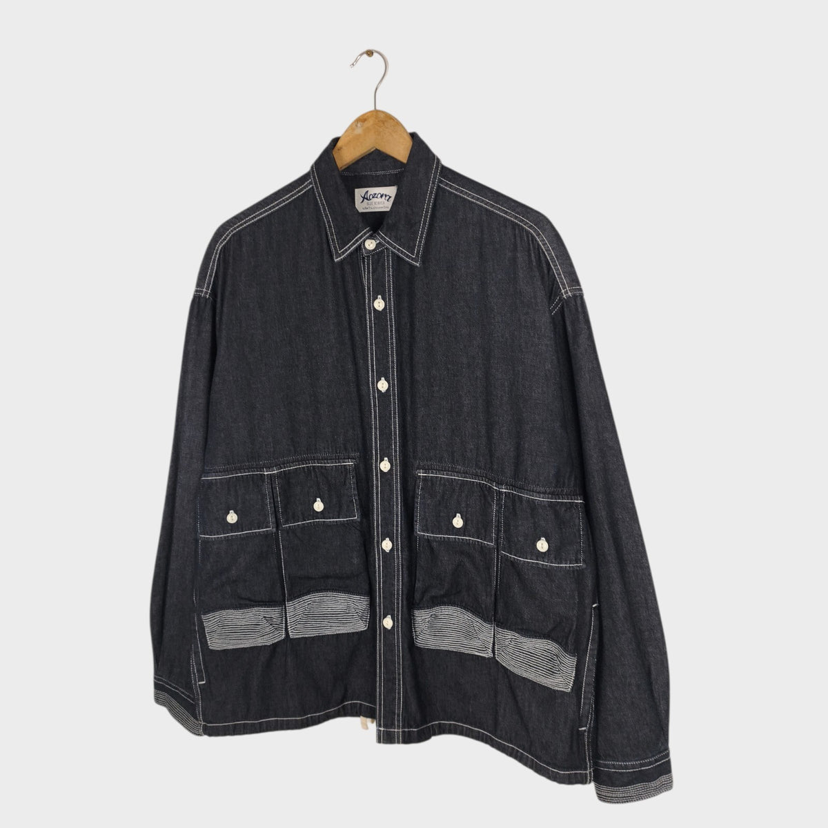 AOZORA BLUE HEAVEN Japan Men's Oversized Utility Denim Jacket