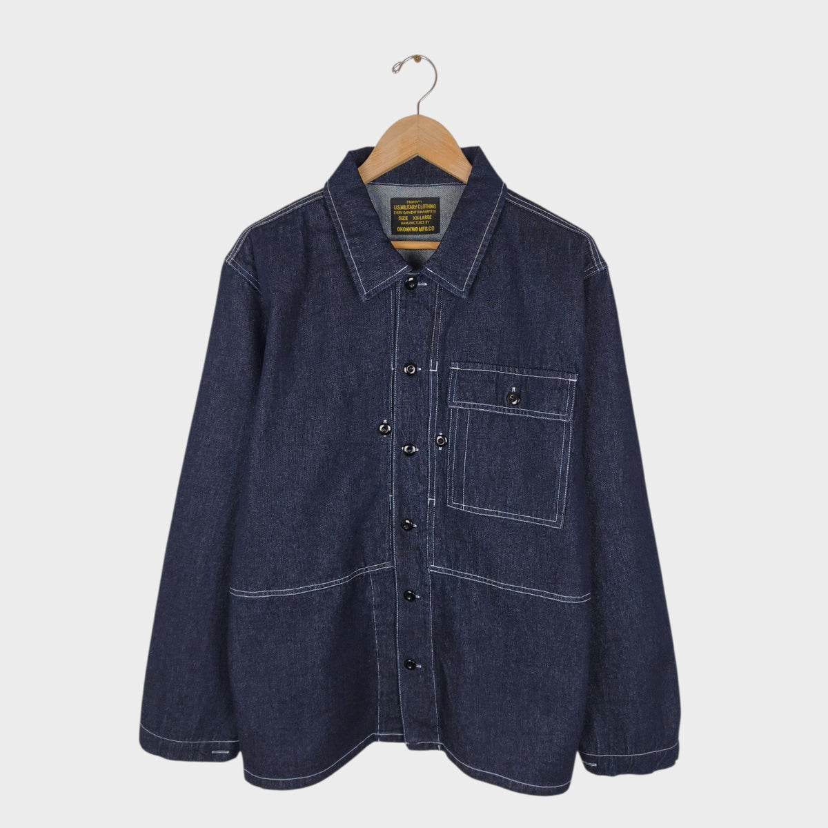 OKONKWO MFG Men's Blue Heavyweight Denim Chore Jacket