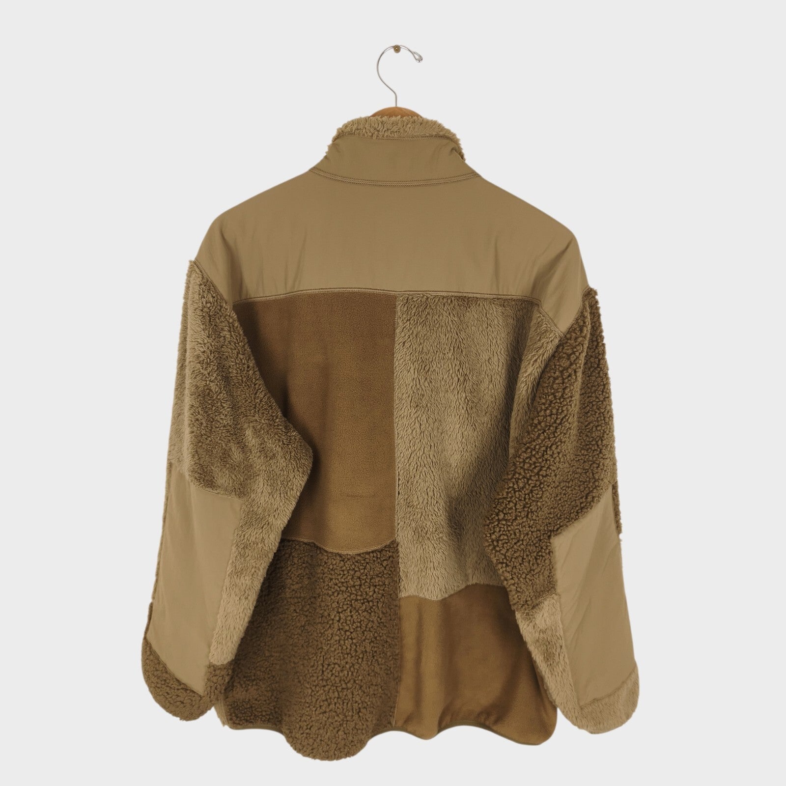 ENGINEERED GARMENTS x UNIQLO Men's Brown Patchwork Fleece Zip Jacket