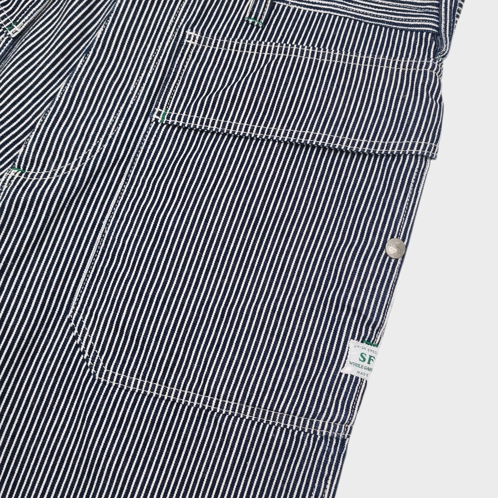 SASSAFRAS Men's Made in Japan Hickory Stripe Cargo Shorts
