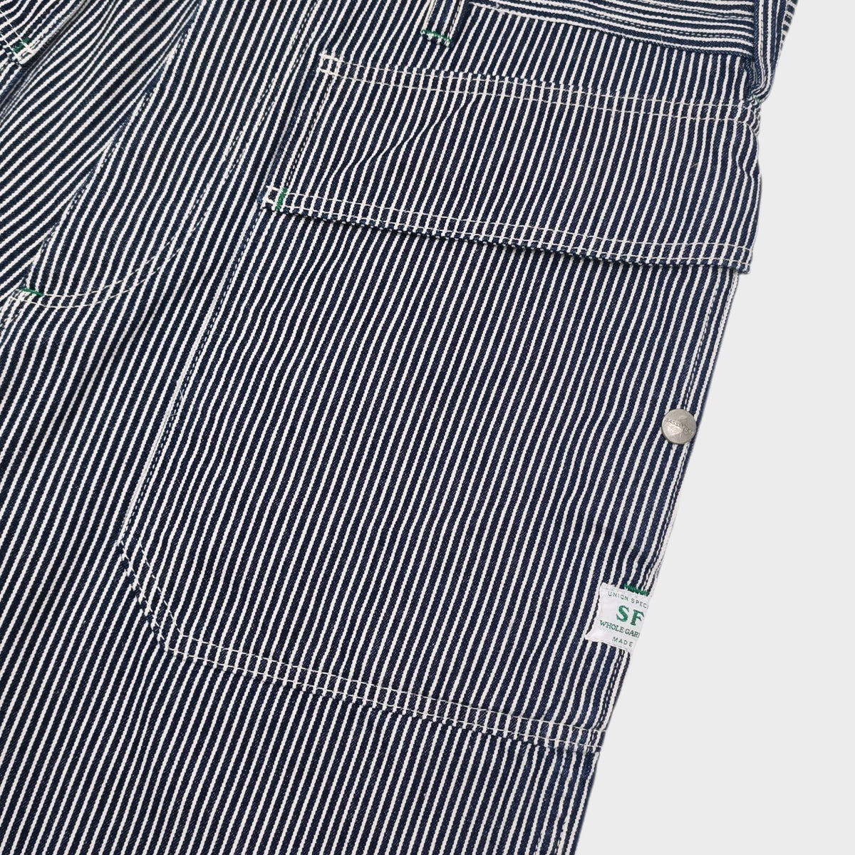 SASSAFRAS Men's Made in Japan Hickory Stripe Cargo Shorts