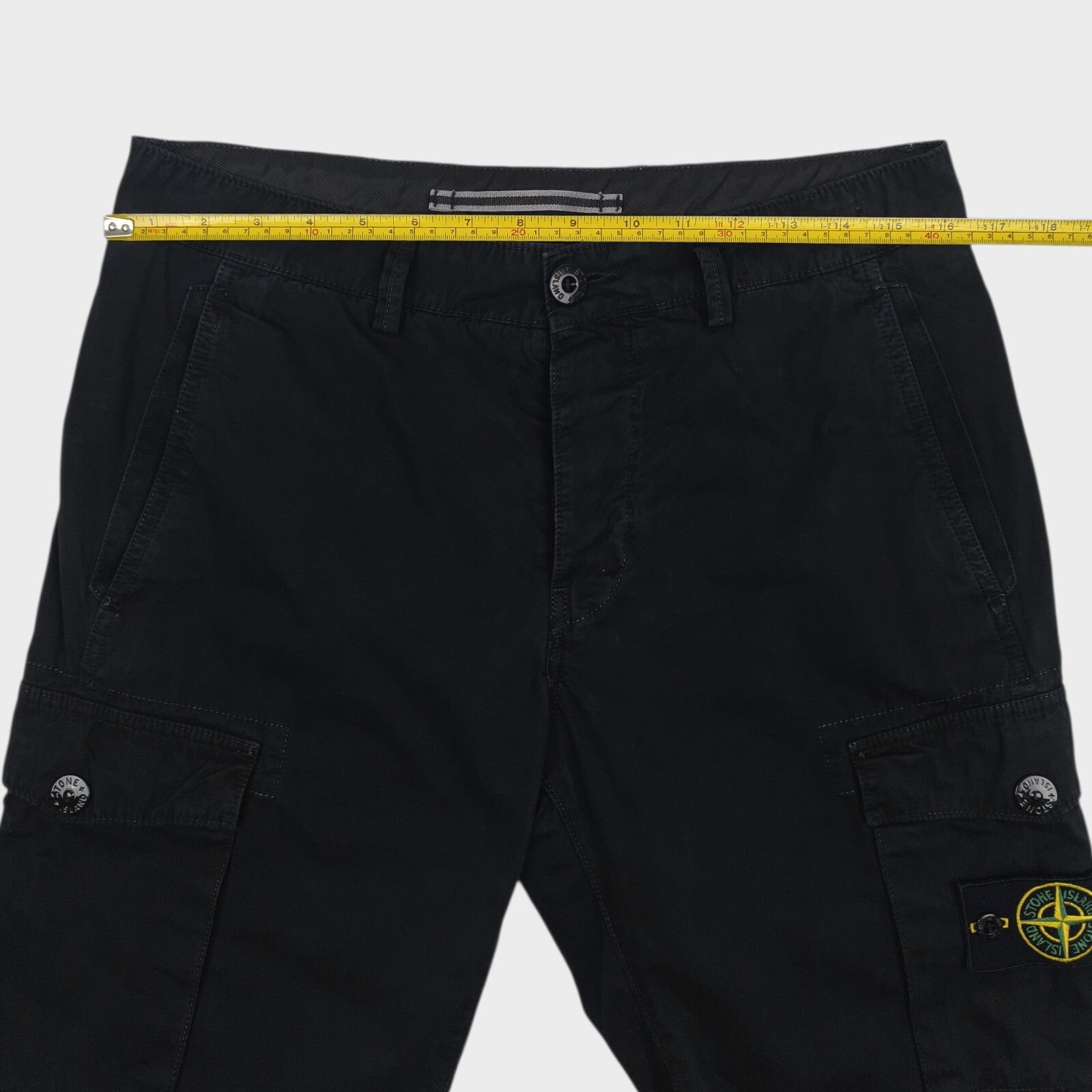 STONE ISLAND Men's Black Garment Dyed Type SL Cargo Shorts