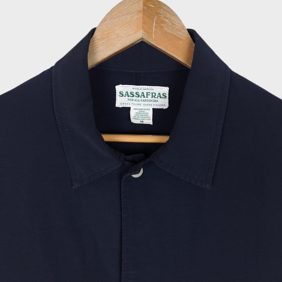 SASSAFRAS Men's Made in Japan Navy 60/40 Cotton Blend Fall Leaf Jacket