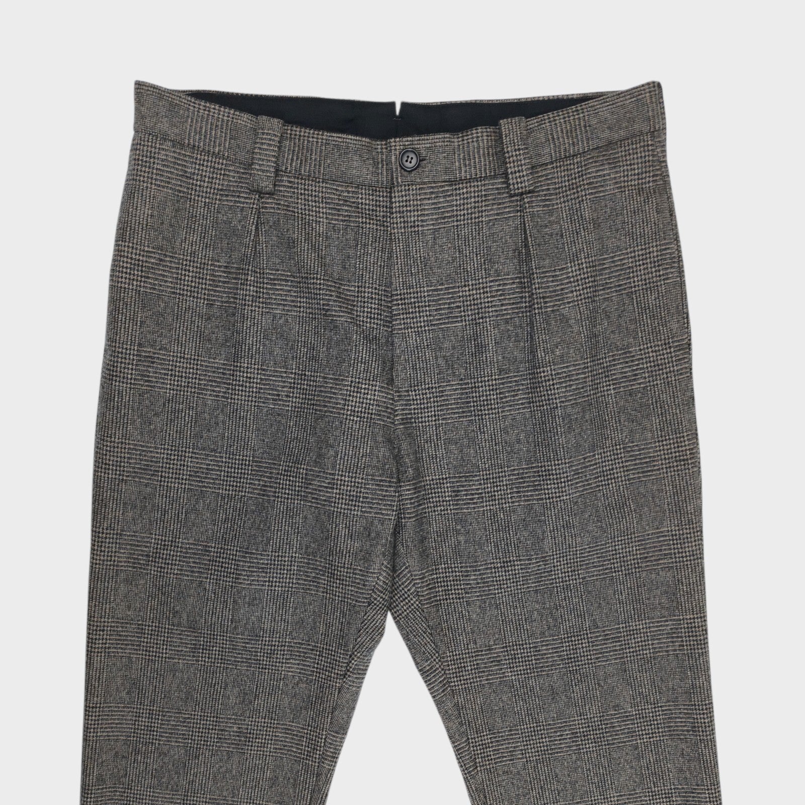 MARGARET HOWELL Men's Fox Brothers Grey Glen Check 100% Wool Trousers