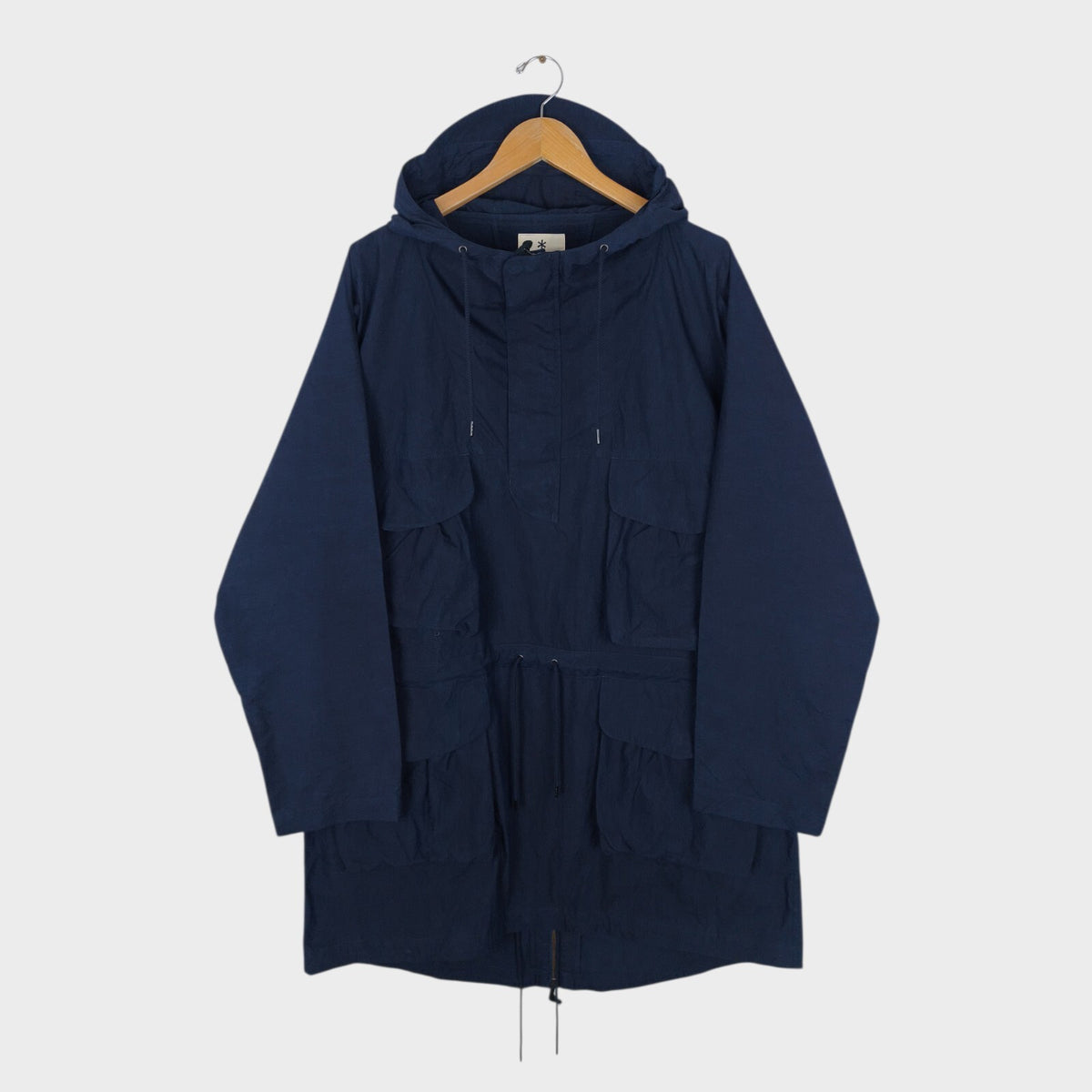 SNOW PEAK Men's Made in Japan Indigo Blue C/N Utility Pullover Parka Jacket