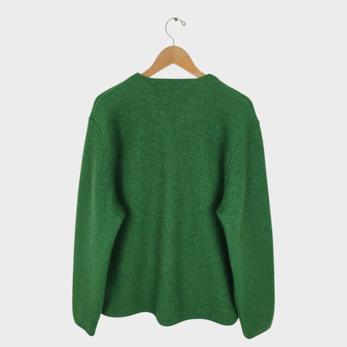 UNIVERSAL WORKS Men's Green Wool Fleece Cardigan