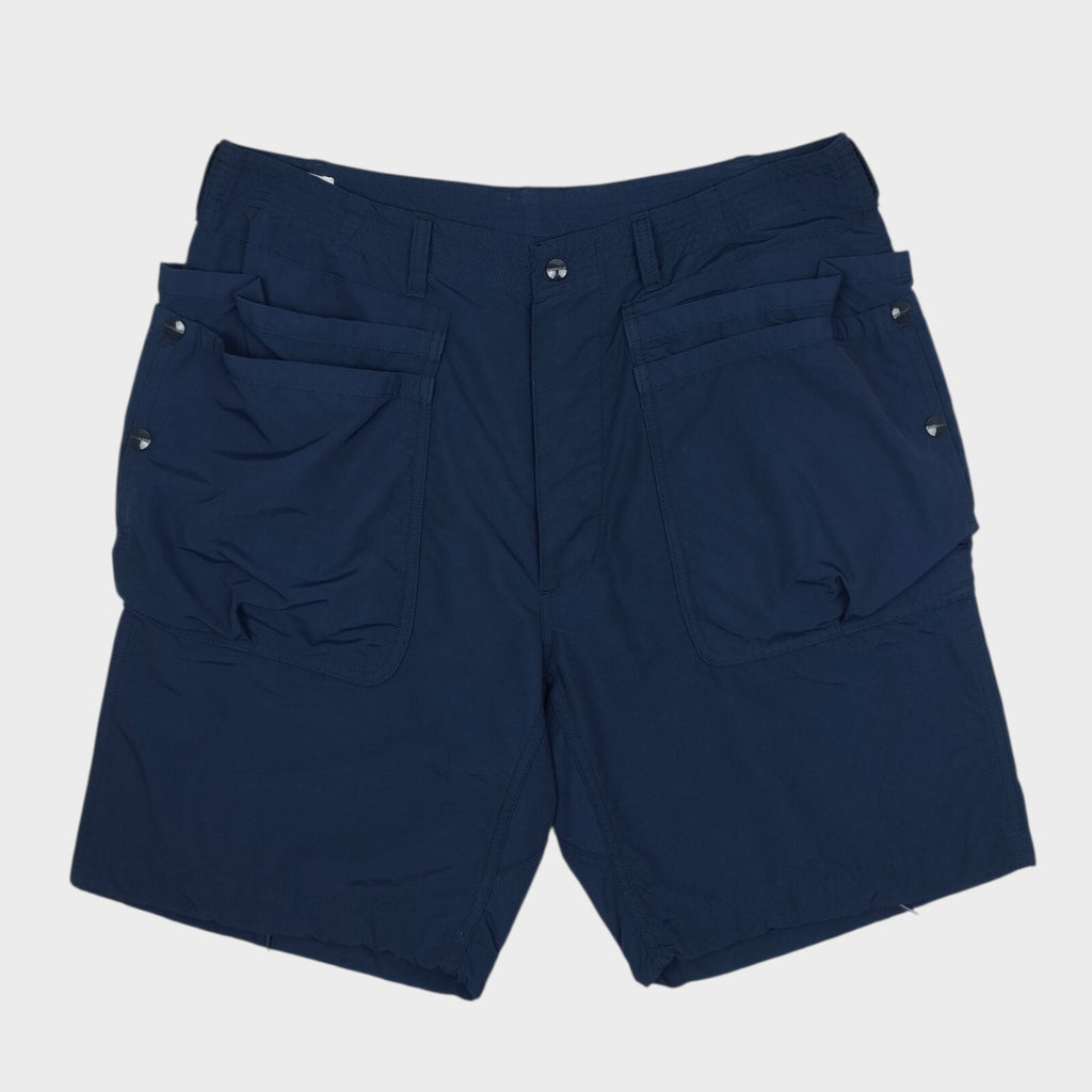 SASSAFRAS Men's Made in Japan Navy Overgrown Hiker Cargo Shorts