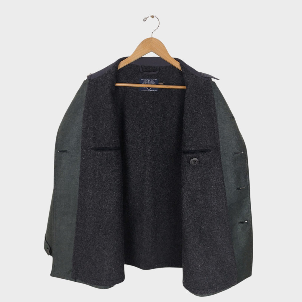 JOHN GLUCKOW Men's Pale Green Made in Japan "Headhunters Rising" The Stevedore Moleskin Jacket