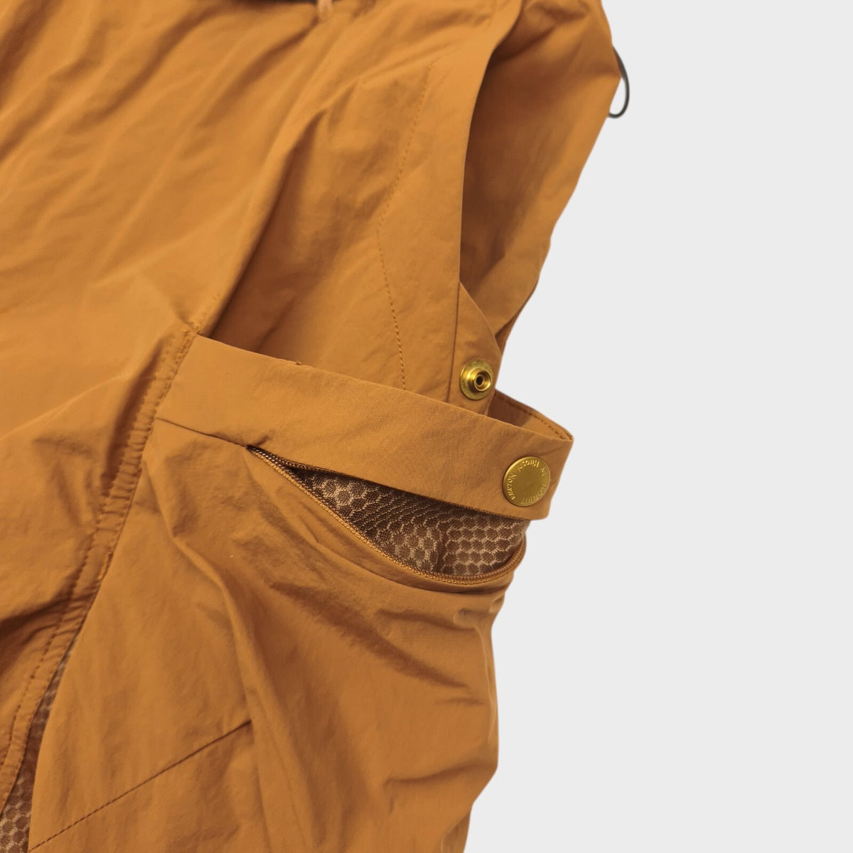 NORBIT BY HIROSHI NOZAWA Men's Orange Nylon Cargo Shorts