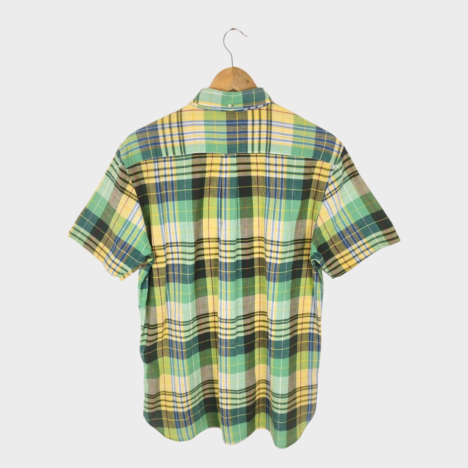 BEAMS PLUS Men's Made in Japan Indian Madras Check Button Down Shirt