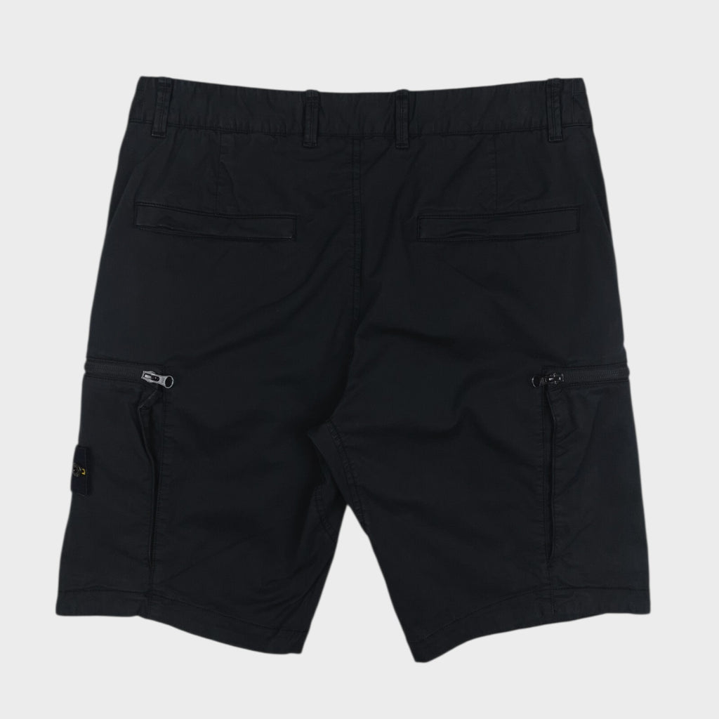 STONE ISLAND Men's Black Garment Dyed Type SL Cargo Shorts