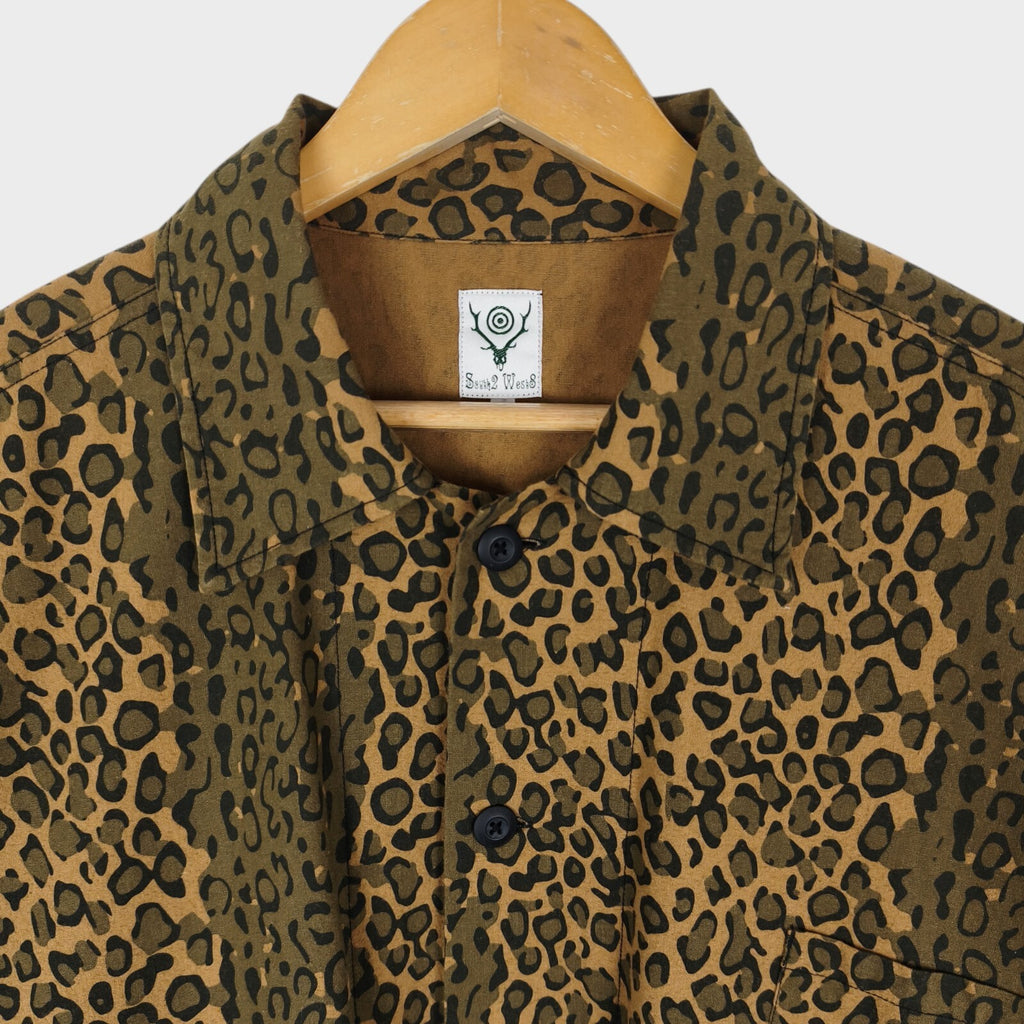 SOUTH2 WEST8 Men's Leopard Print Cotton Chore Jacket