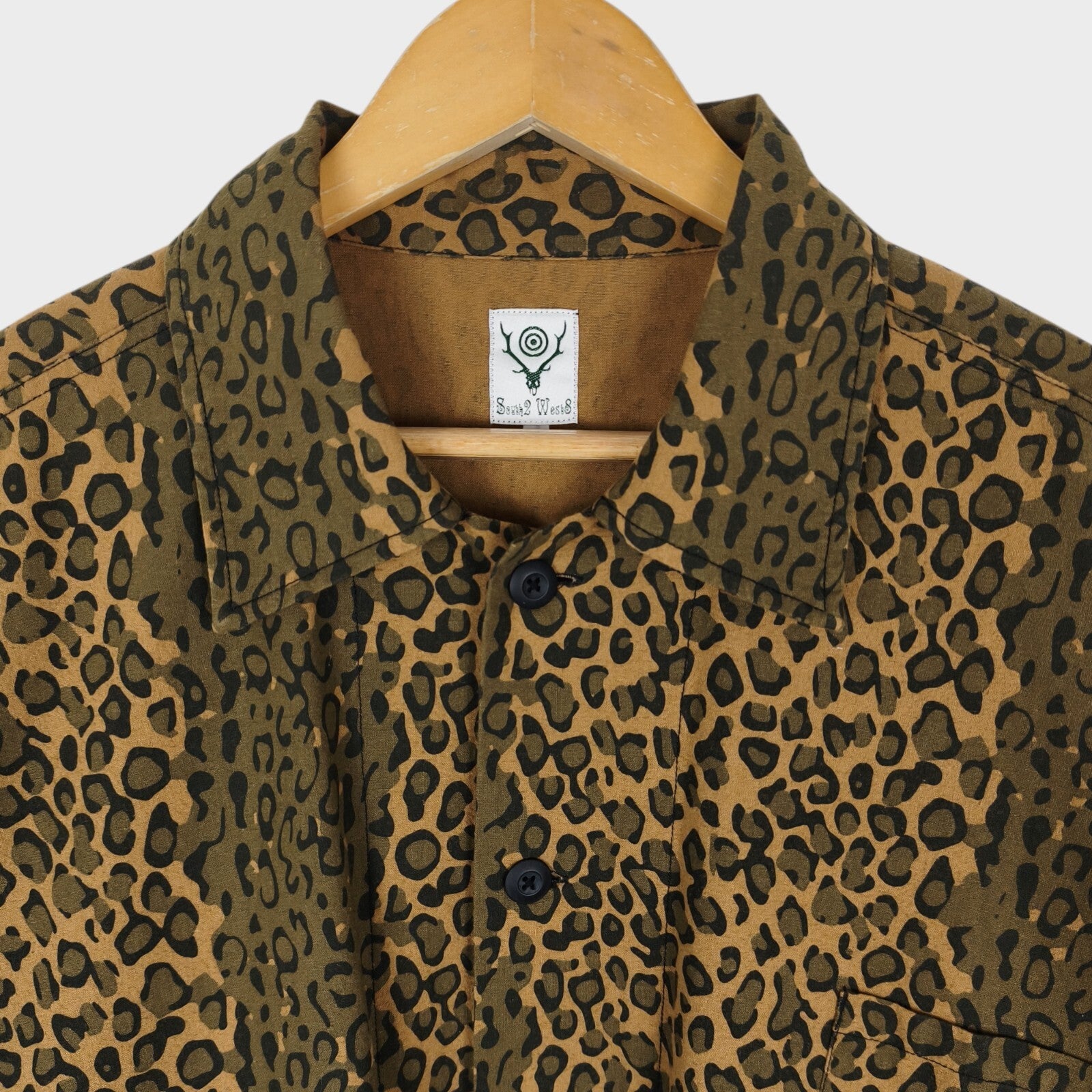 SOUTH2 WEST8 Men's Leopard Print Cotton Chore Jacket