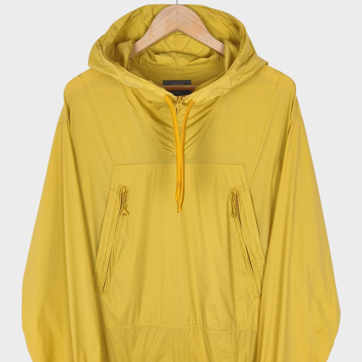 BEAMS PLUS Men's Yellow Oversized Fit Smock Anorak Parka Jacket