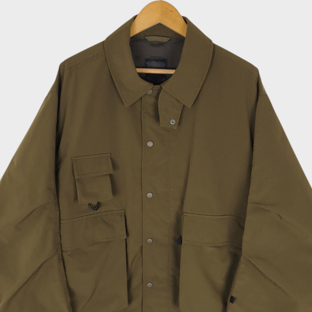 DAIWA PIER39 x L'ÉCHOPPE Men's Olive Green Oversized Fit Ex Short Jacket