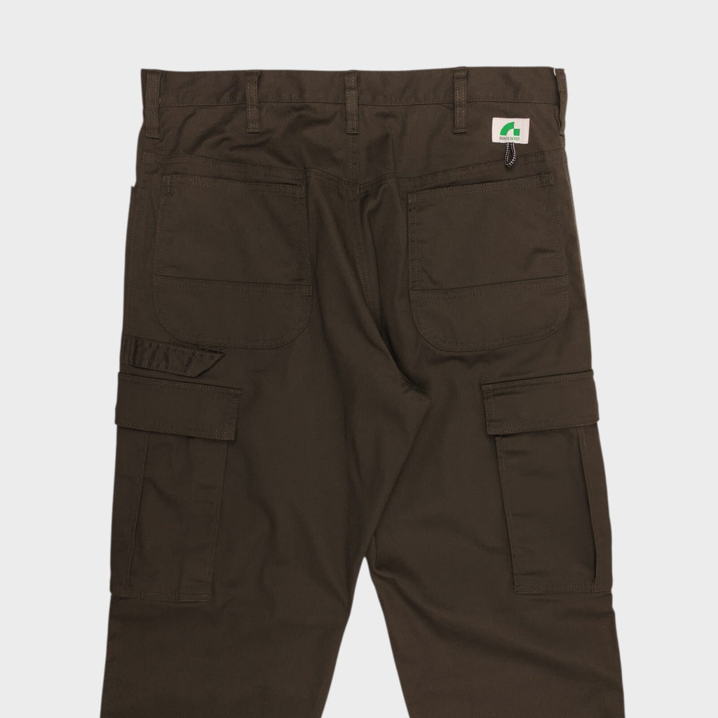 BEAMS Men's Dark Brown Utility Work Cargo Trousers