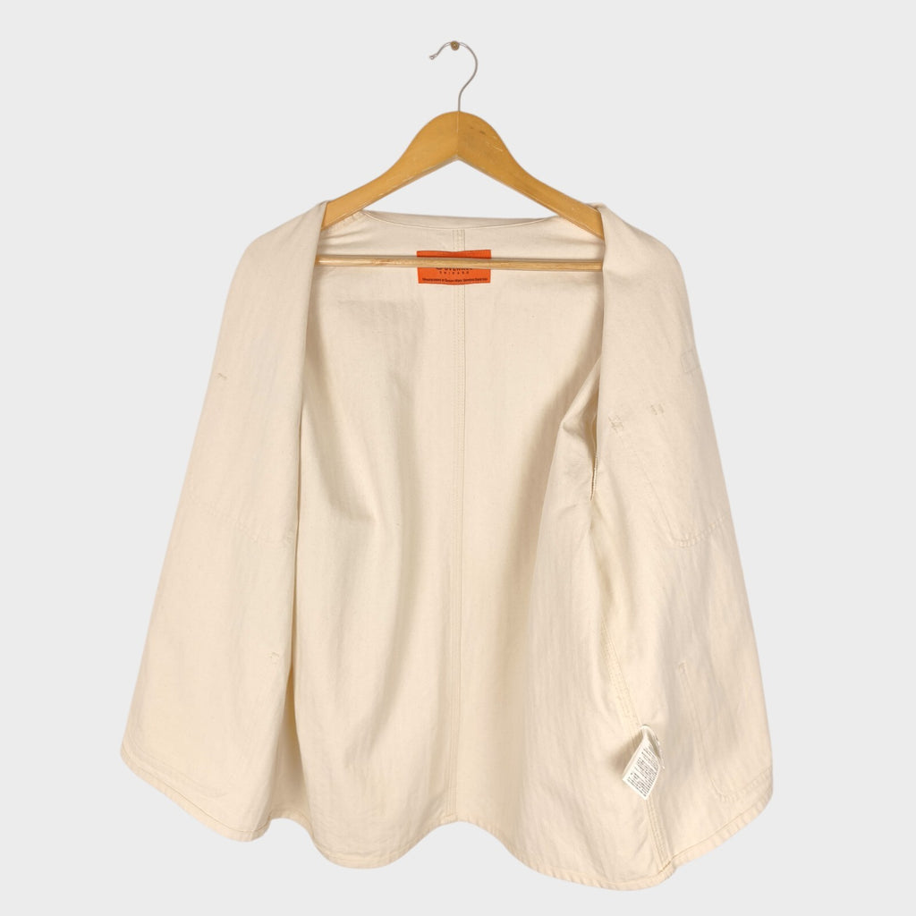 UNIVERSAL OVERALL Men's Ecru Herringbone Cotton Chore Jacket