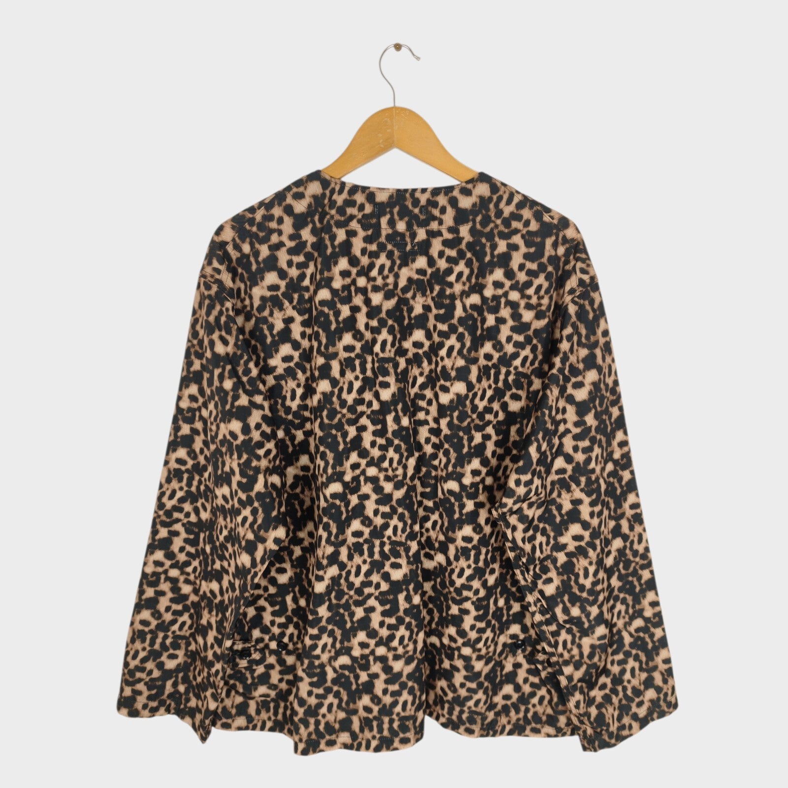 ENGINEERED GARMENTS Men's Made in USA Leopard Print Cardigan Jacket