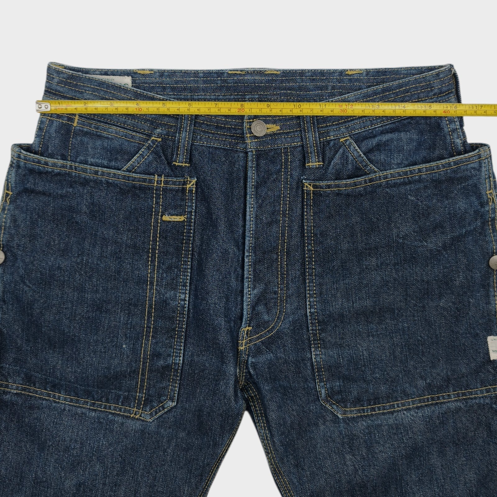 SASSAFRAS Men's Made in Japan Fall Leaf Denim Cargo Shorts